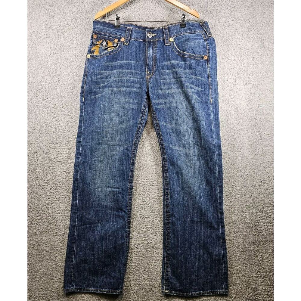 true religion jeans mens 38x34 Rare! Great Condition Wide Leg Y2K